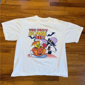 Vintage 90s Halloween Looney Tunes T-shirt, Tweety Sylvester (XL)